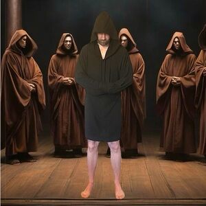 NWOT Theo & Spence Terry Knit Long Sleeve Hoodie Lounge Dress